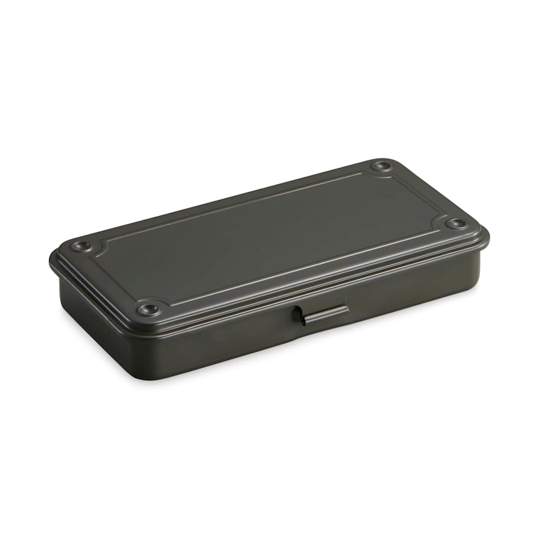 Open in modal - Toyo Stackable Storage Box T-192 - Military Green, 8" x 4" x 1.14"