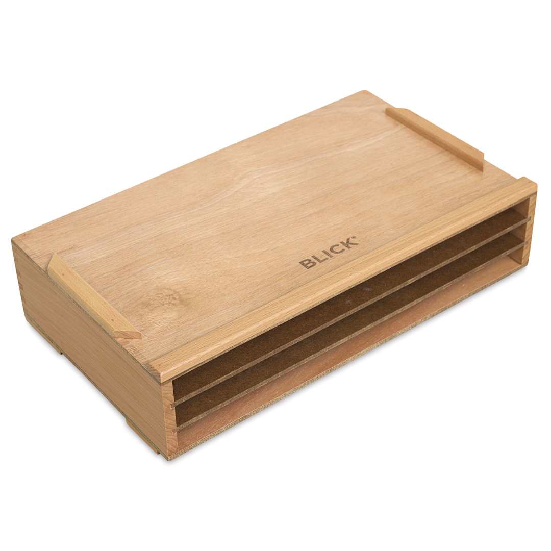 Open in modal - Blick Wooden Flat File Organizer, at an angle