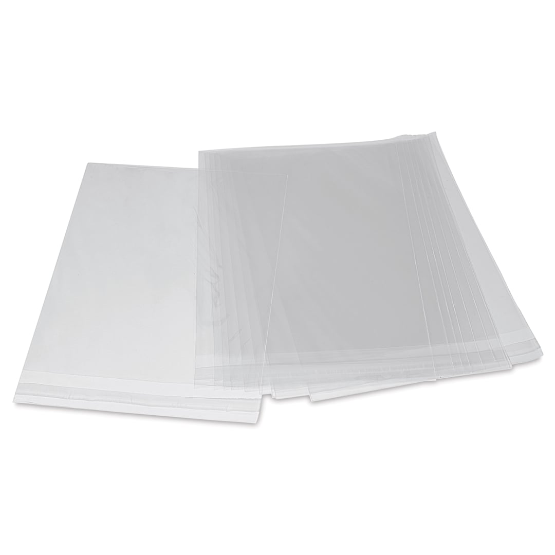 Open in modal - Blick Archival Bag Pack - 9" x 12", Pkg of 10, bags laid out