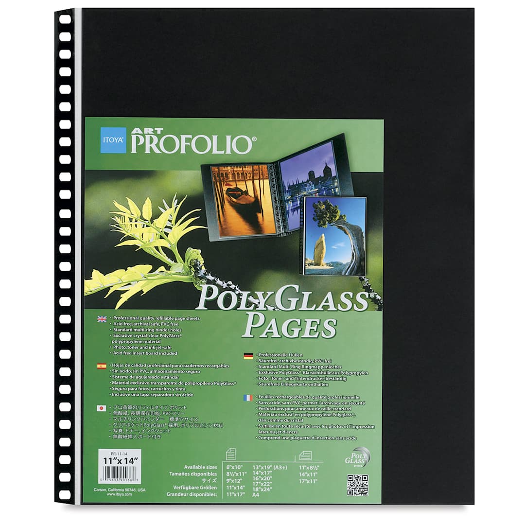 Open in modal - Itoya PolyGlass Refill Page Pack - 14" x 11", Portrait, Pkg of 10