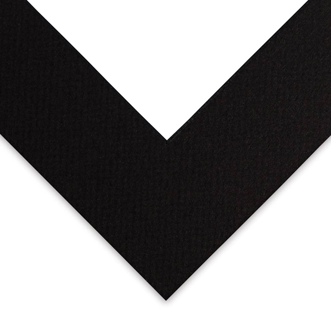 Open in modal - Blick Black Core Pre-Cut Mat - 9'' x 12'' w/ 5-1/2'' x 8-1/2'' opening (corner close-up)