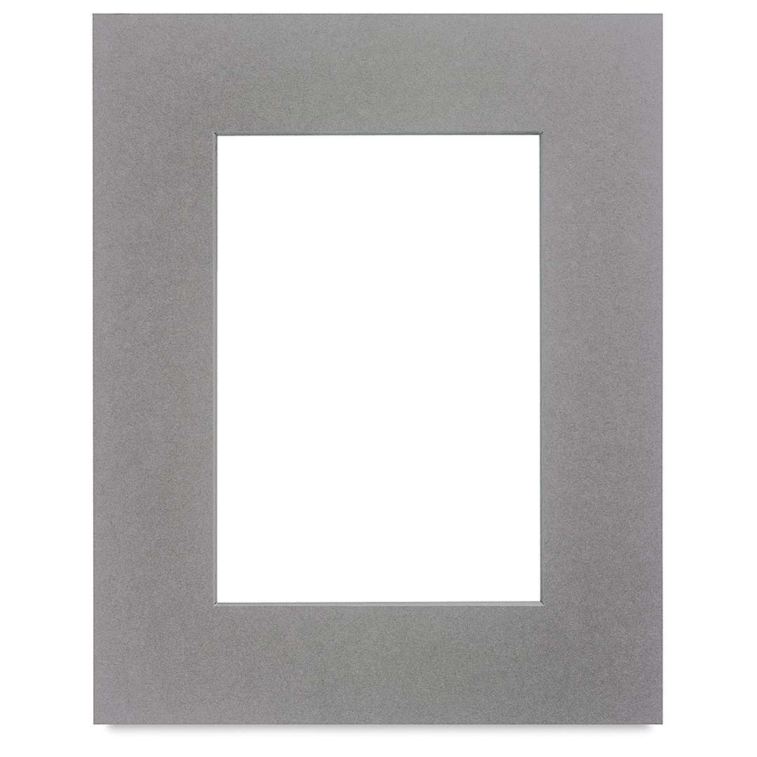 Open in modal - Crescent Select Conservation Solids Pre-Cut Mat - Gray, 4 ply, 8" x 10"