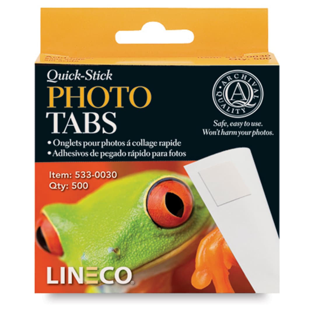 Open in modal - Lineco Quick-Stick Photo Tabs - Front of package