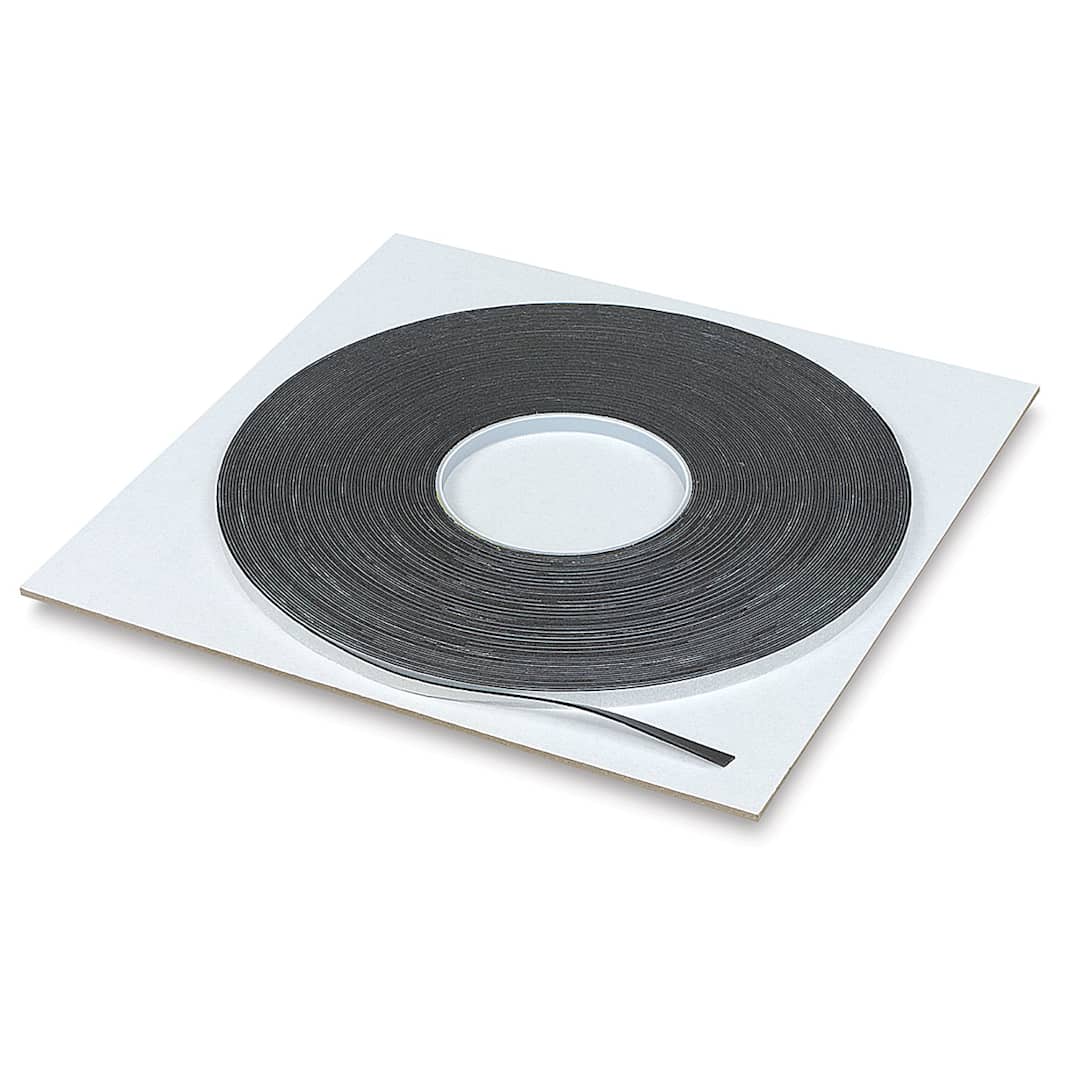 Open in modal - Lineco Rabbet Foam Tape - Angled view of Tape Roll on package sleeve

