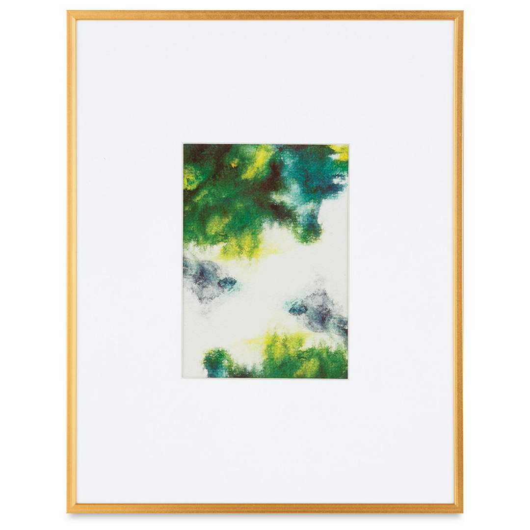 Open in modal - Blick Chelsea Metal Gallery Frame - Gold with White Mat, 11" x 14"