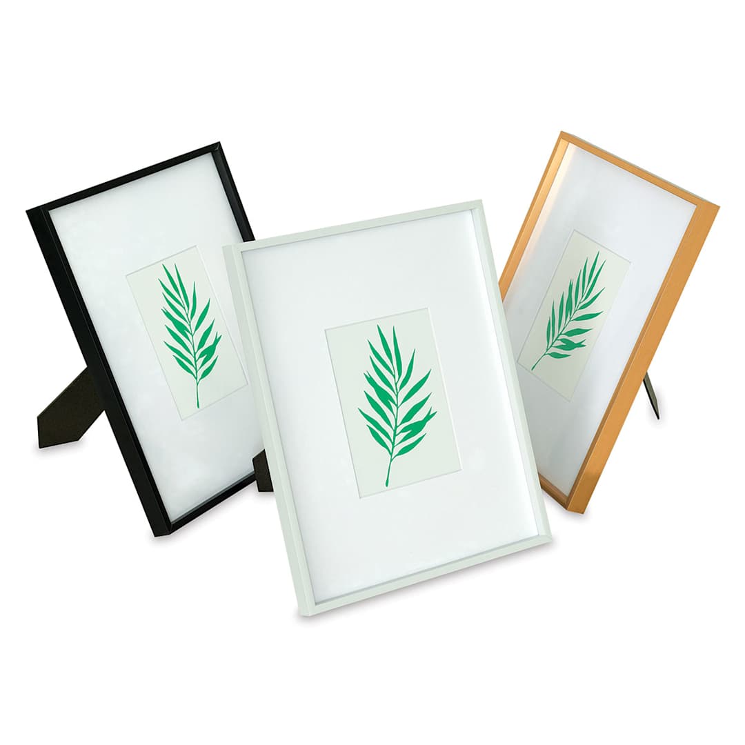 Open in modal - Blick Modern Gallery Frame - 11" x 14" (Sold Separately), View black, white and gold