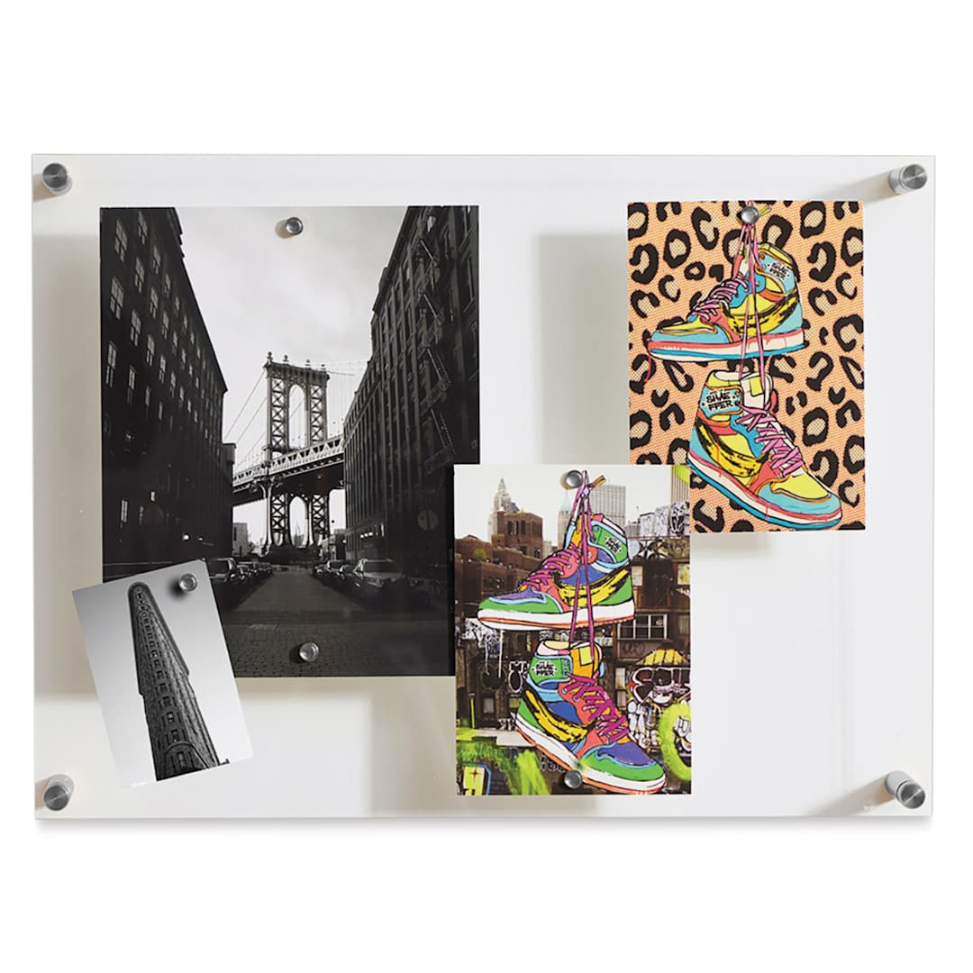 Open in modal - Wexel Art Easy Change Memo Board  - 19" x 23", Silver Hardware, front