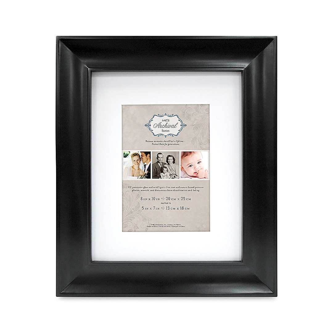 Open in modal - MCS Archival Series Frame with Mat - Front of Black 8 x 10 inch Frame