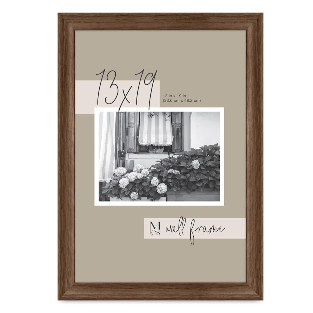 Open in modal - MCS Classic Edge Frame - 13" x 19" Walnut