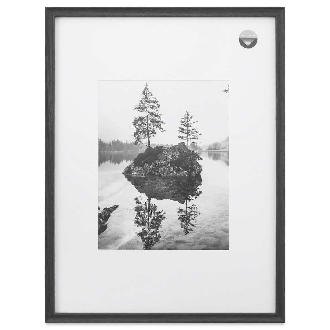 Open in modal - Blick Theo Frame with Mat - Charcoal, 18" x 24" front