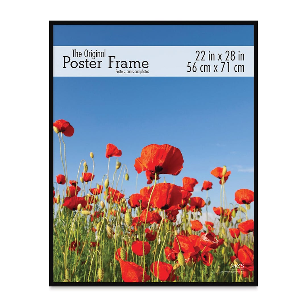 Open in modal - MCS Large Format Gloss Poster Frame - 22" x 28" x 5/32", Black