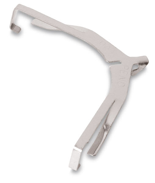 Open in modal - Swiss Corner Clips - Single Clip shown in closeup