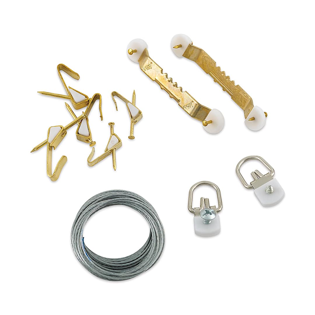 Open in modal - Ook ReadyNail Picture Hanging Kit - Components of kit shown
