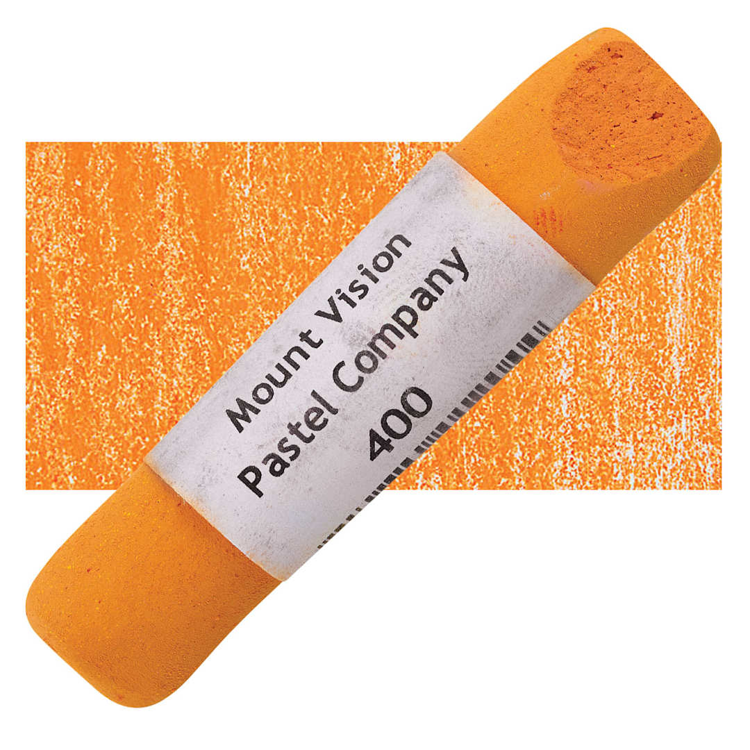 Open in modal - Mount Vision Handmade Pastel - Reddish Orange 400 pastel and swatch