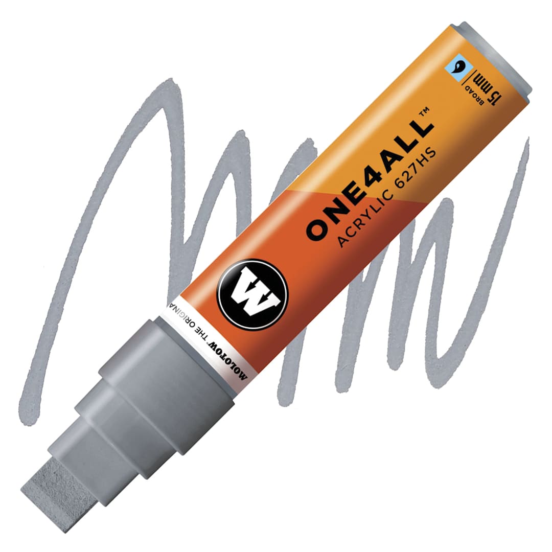 Open in modal - Molotow One4All Acrylic Marker - 15 mm, Cool Grey Pastel marker and swatch