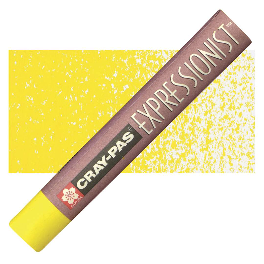 Open in modal - Sakura Cray-Pas Expressionist Oil Pastel - Yellow oil pastel and swatch