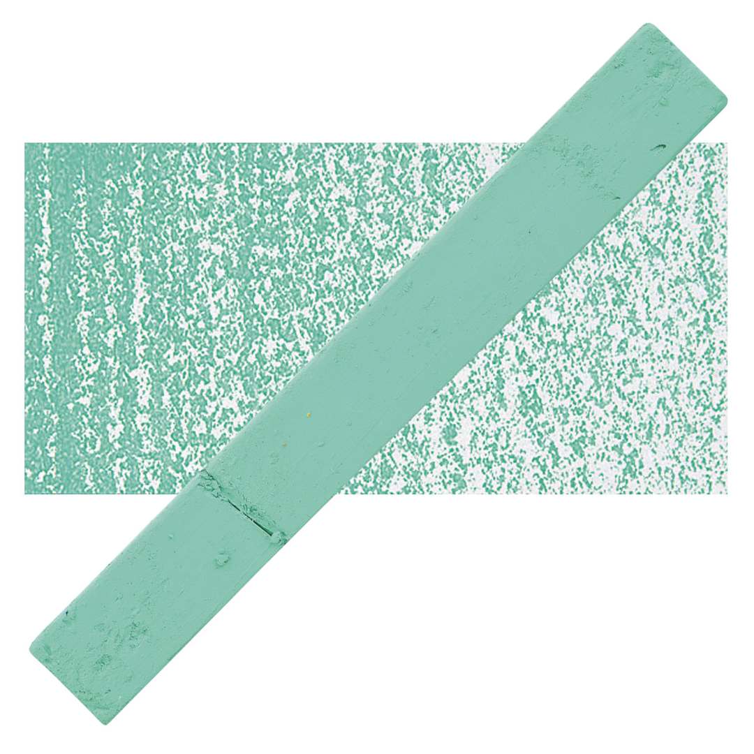 Open in modal - Holbein Artists’ Oil Pastel - Focus Green 5 oil pastel and swatch