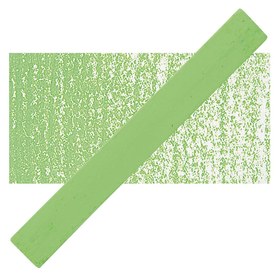 Open in modal - Holbein Artists’ Oil Pastel - Permanent Green 3 oil pastel and swatch