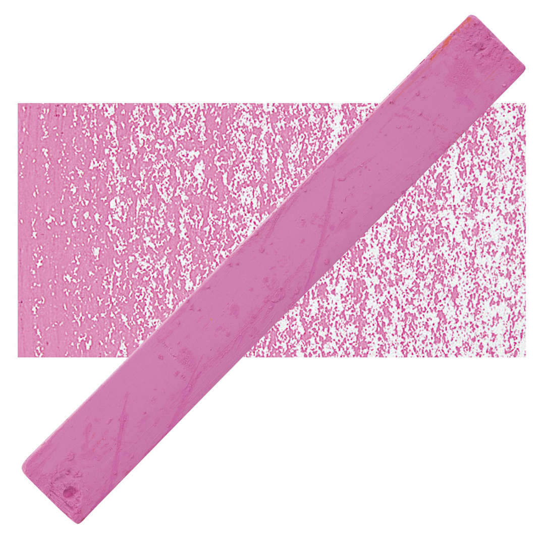 Open in modal - Holbein Artists’ Oil Pastel - Rose Pink 3 oil pastel and swatch