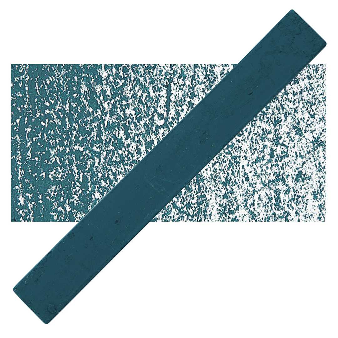 Open in modal - Holbein Artists’ Oil Pastel - Turquoise Green 1 oil pastel and swatch