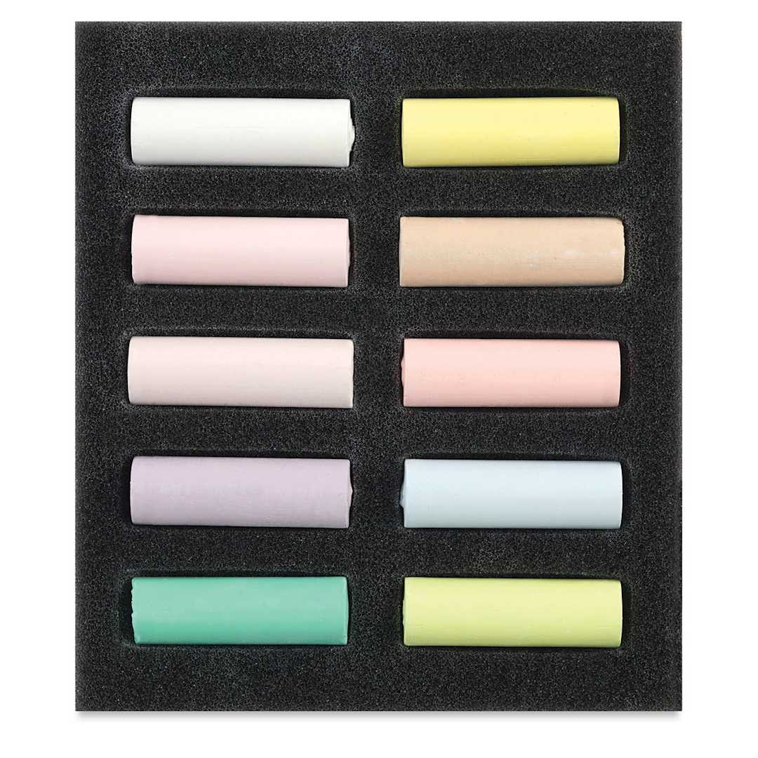 Open in modal - Rembrandt Soft Pastels Set of 10, Highlights, Half-Sticks. In package.