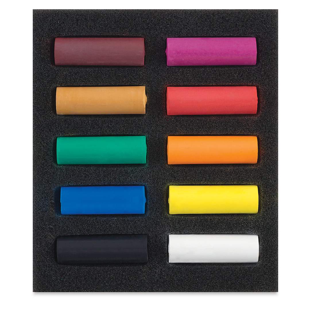 Open in modal - Rembrandt Soft Pastels Set of 10, General Selection, Half-Sticks. In package.