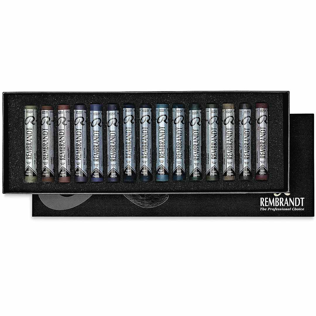Open in modal - Rembrandt Soft Pastel Set - Dark Colors, Full Sticks, Set of 15