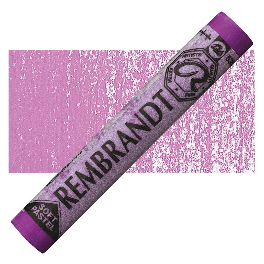 Open in modal - Rembrandt Soft Pastel - Violet 536.6 pastel and swatch