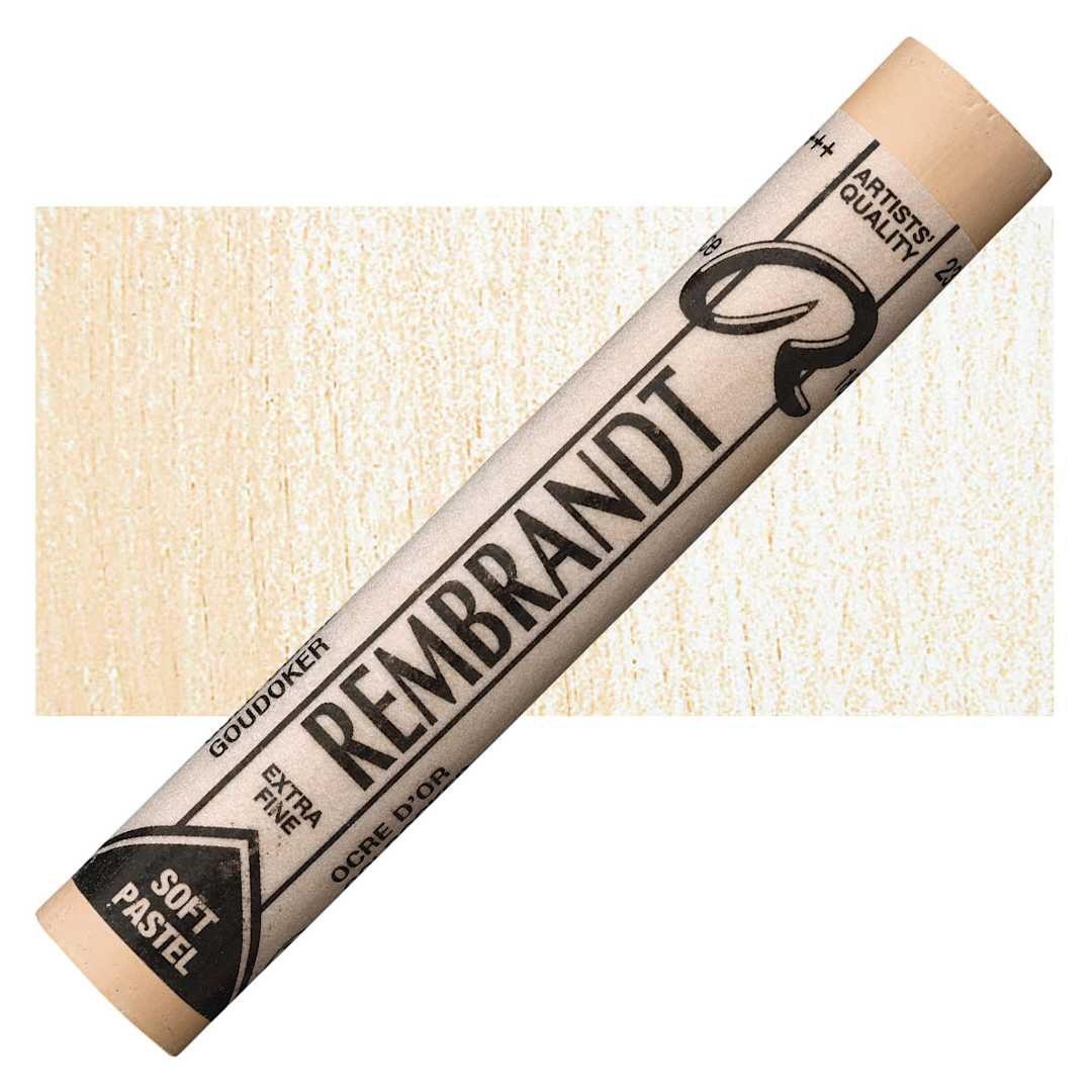 Open in modal - Rembrandt Soft Pastel - Gold Ochre 231.9 pastel and swatch