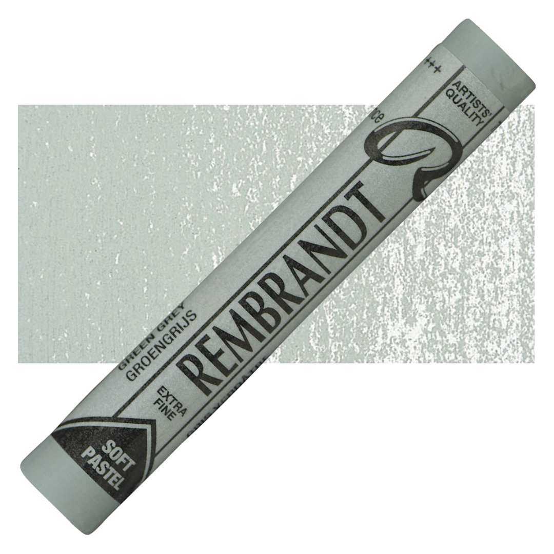 Open in modal - Rembrandt Soft Pastel - Green Gray 709.8 pastel and swatch