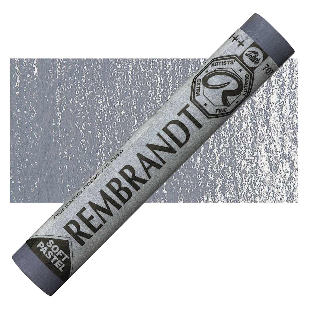 Open in modal - Rembrandt Soft Pastel - Mouse Gray 707.7 pastel and swatch