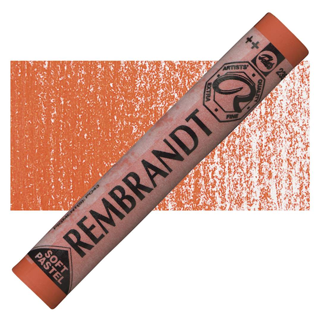 Open in modal - Rembrandt Soft Pastel - Orange 235.5 pastel and swatch