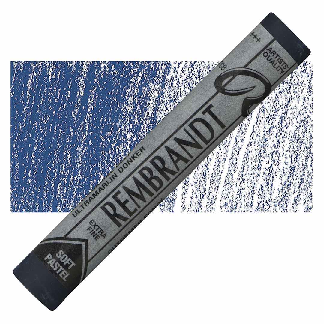 Open in modal - Rembrandt Soft Pastel - Ultramarine Deep 506.2 pastel and swatch