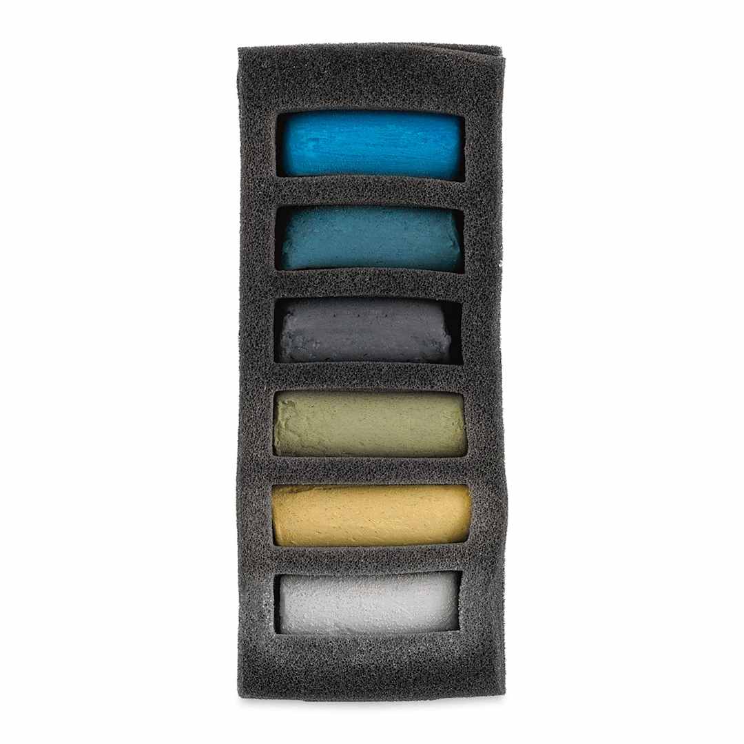 Open in modal - Sennelier Soft Pastels - Set of 6, Seaside, Half-Sticks (set contents)