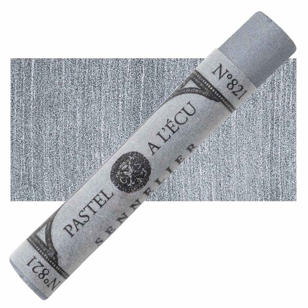 Open in modal - Sennelier Soft Pastel - Iridescent Silver 821 pastel and swatch