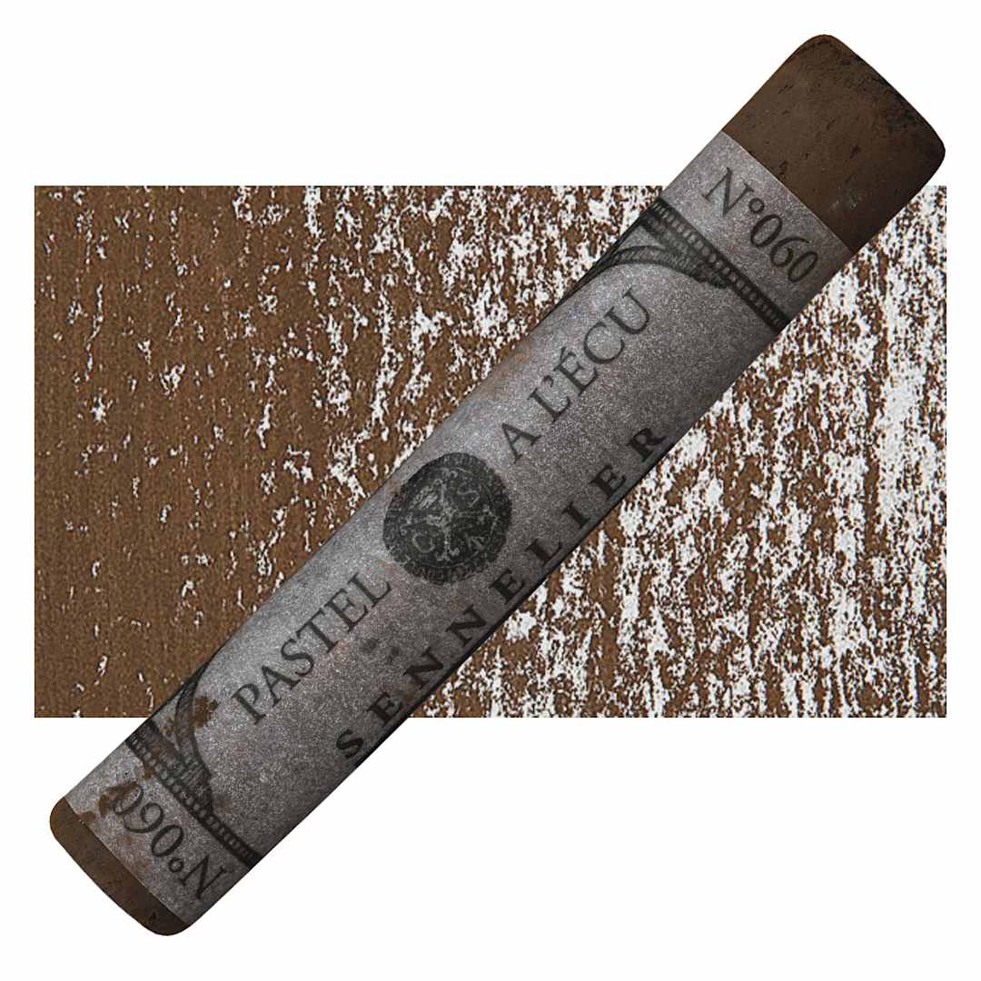 Open in modal - Sennelier Soft Pastel - Bistre 060 pastel and swatch