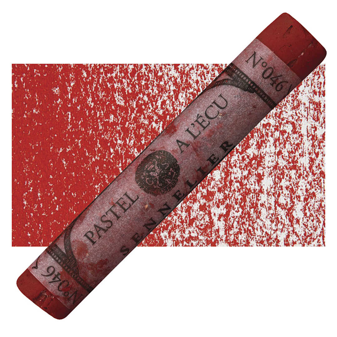 Open in modal - Sennelier Soft Pastel - Carmine Brown 046 pastel and swatch