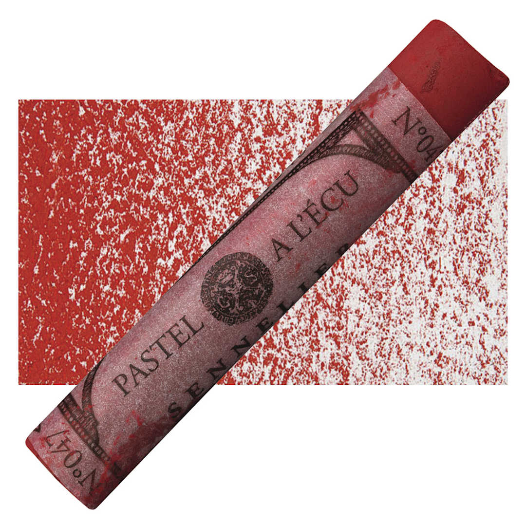 Open in modal - Sennelier Soft Pastel - Carmine Brown 047 pastel and swatch