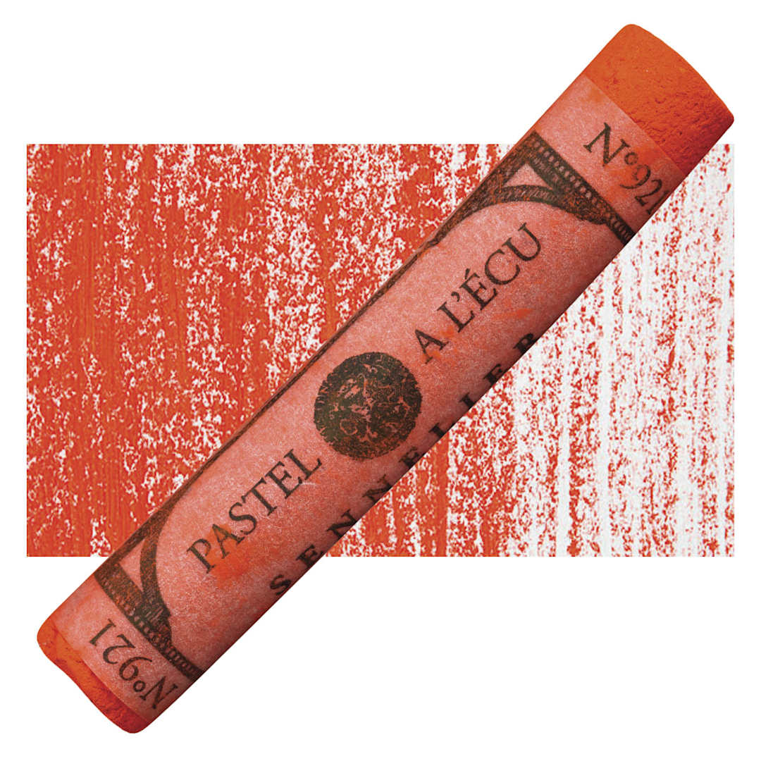 Open in modal - Sennelier Soft Pastel - Coral 921 pastel and swatch
