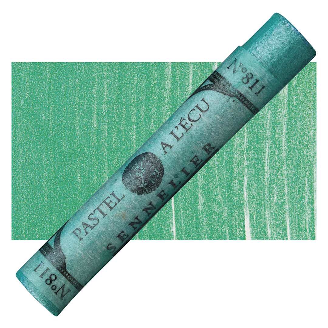 Open in modal - Sennelier Soft Pastel - Iridescent Emerald Green pastel and swatch