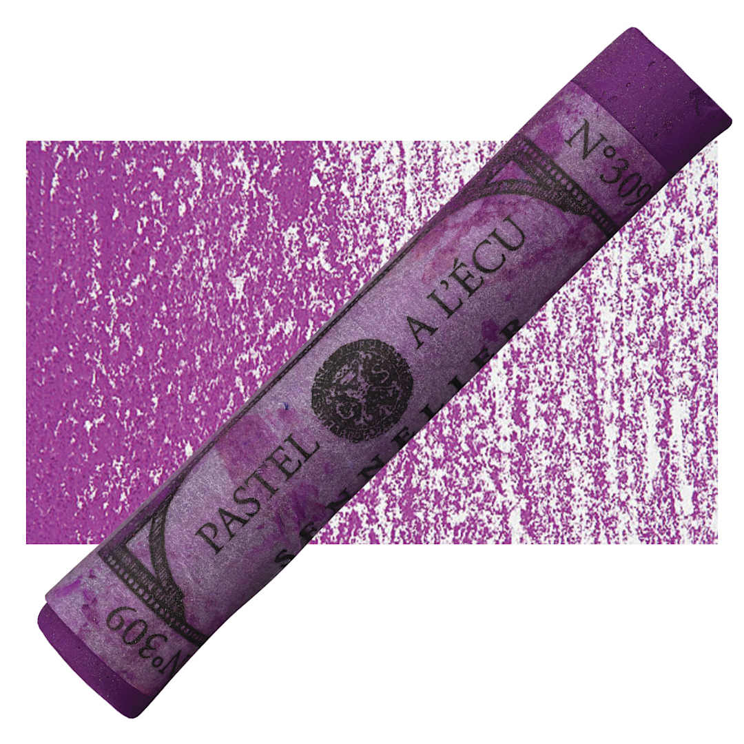 Open in modal - Sennelier Soft Pastel - Madder Violet 309 pastel and swatch