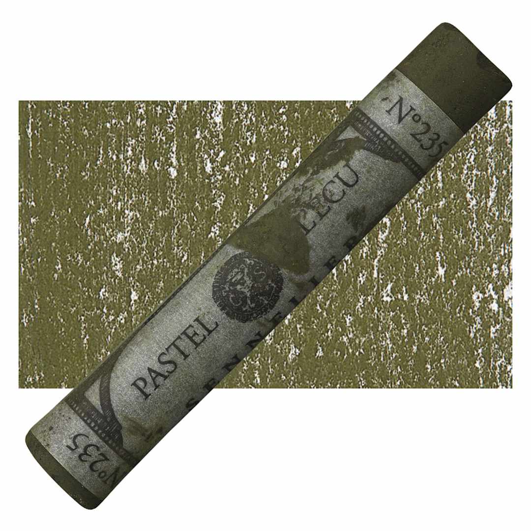 Open in modal - Sennelier Soft Pastel - Olive Green 235 pastel and swatch