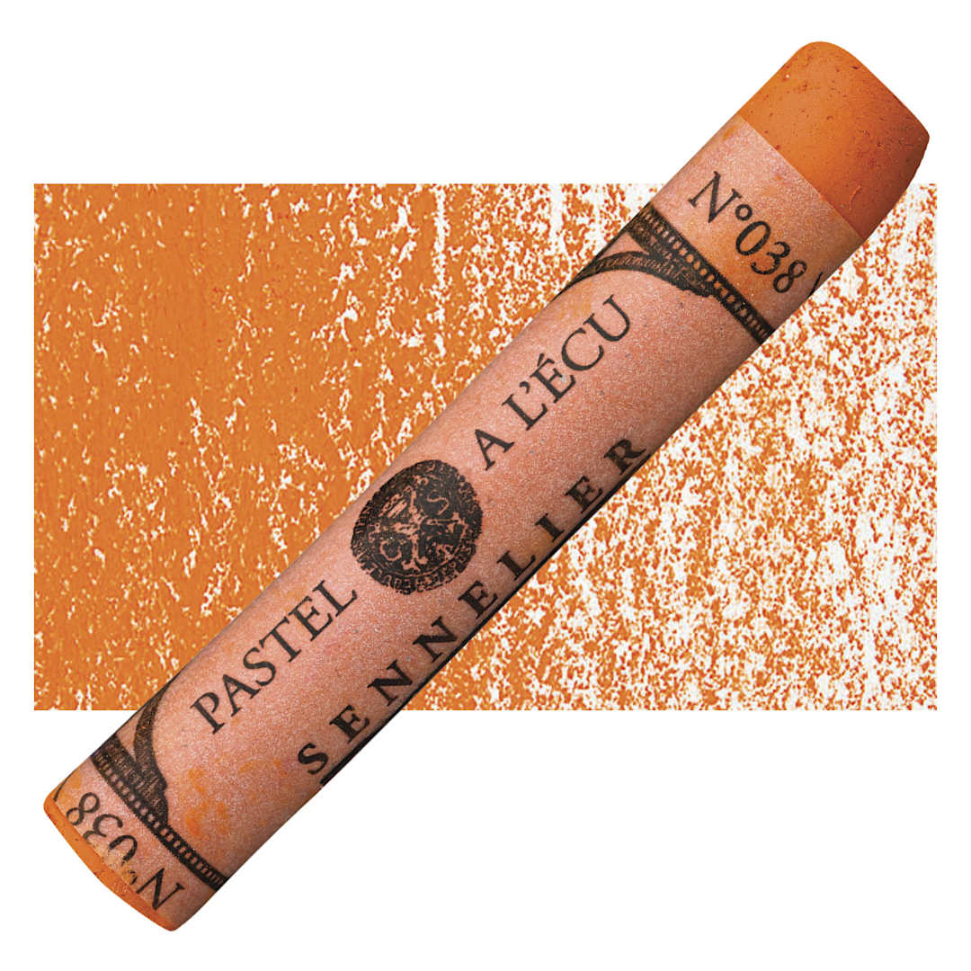 Open in modal - Sennelier Soft Pastel - Orange Lead pastel and swatch
