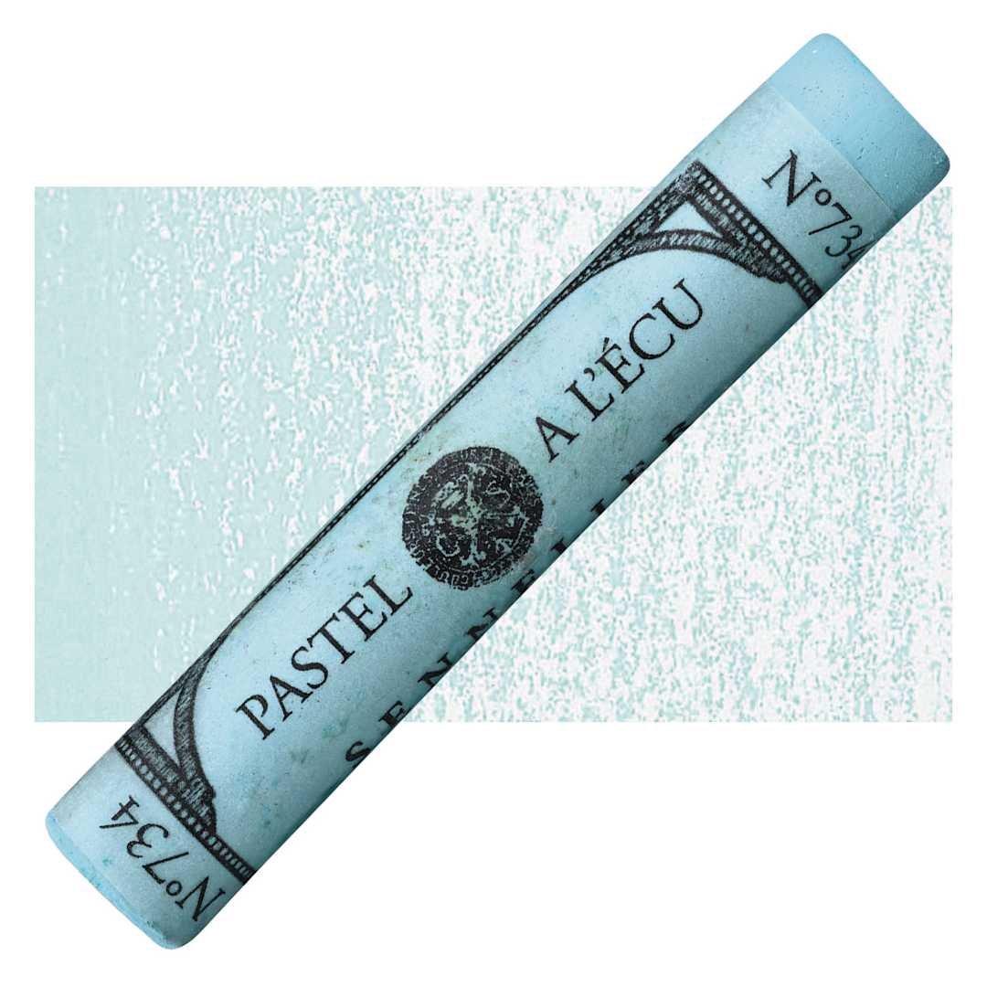 Open in modal - Sennelier Soft Pastel - Turquoise Blue 734 pastel and swatch