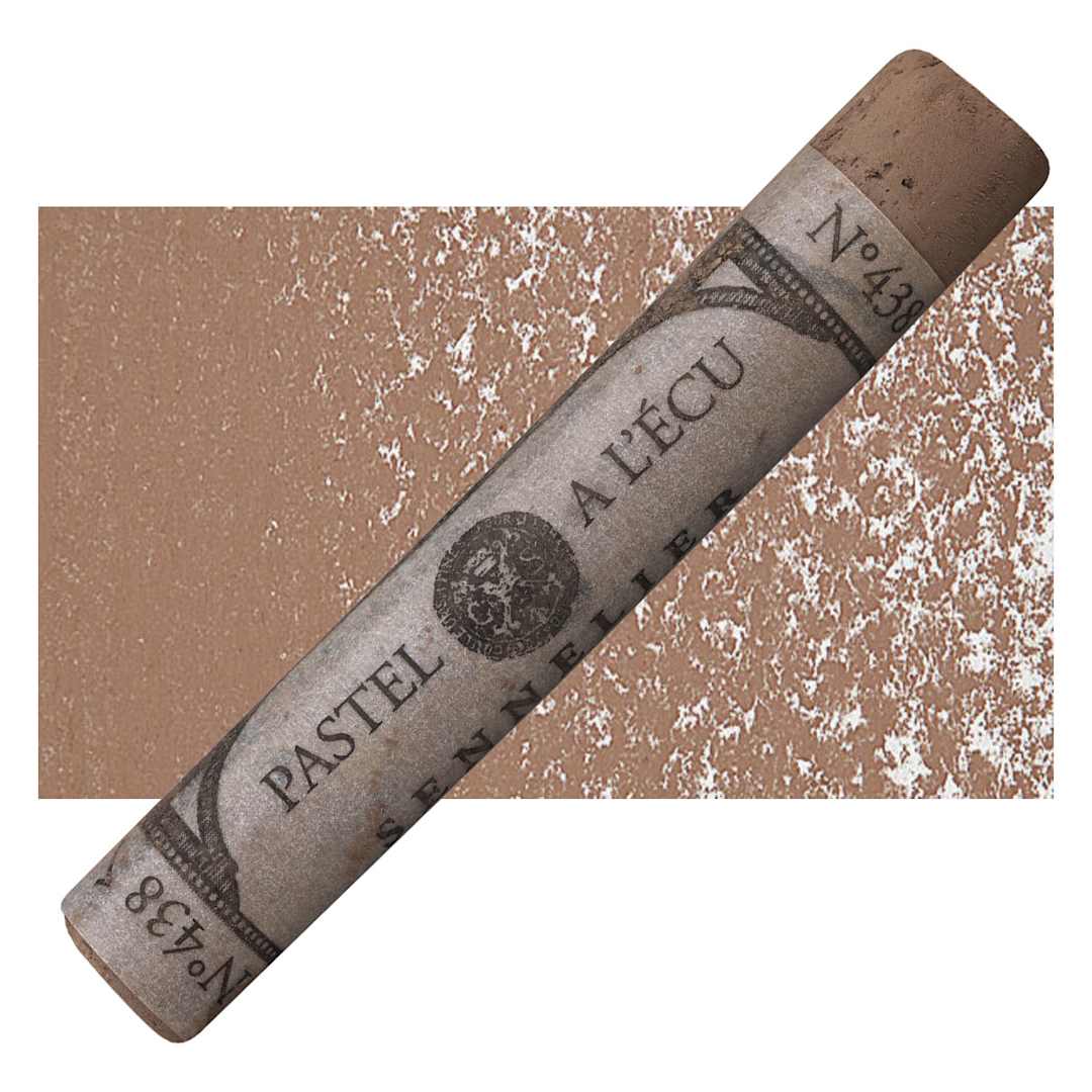Open in modal - Sennelier Soft Pastel - Van Dyck Brown 438 pastel and swatch
