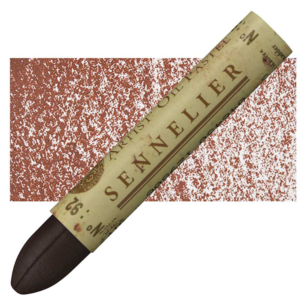 Open in modal - Sennelier Oil Pastel - Brown Madder oil pastel and swatch