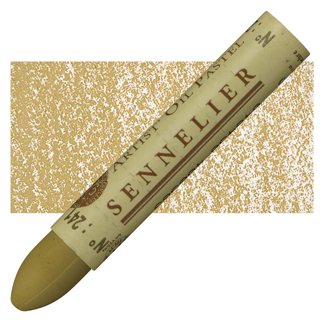 Open in modal - Sennelier Oil Pastel - Brown Ochre oil pastel and swatch