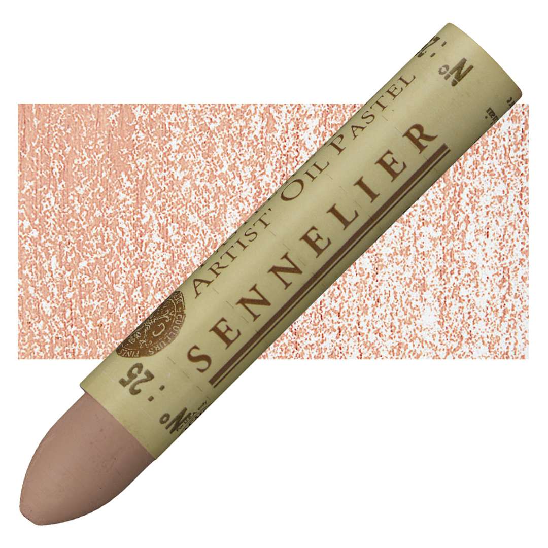 Open in modal - Sennelier Oil Pastel - Rose Ochre Deep oil pastel and swatch