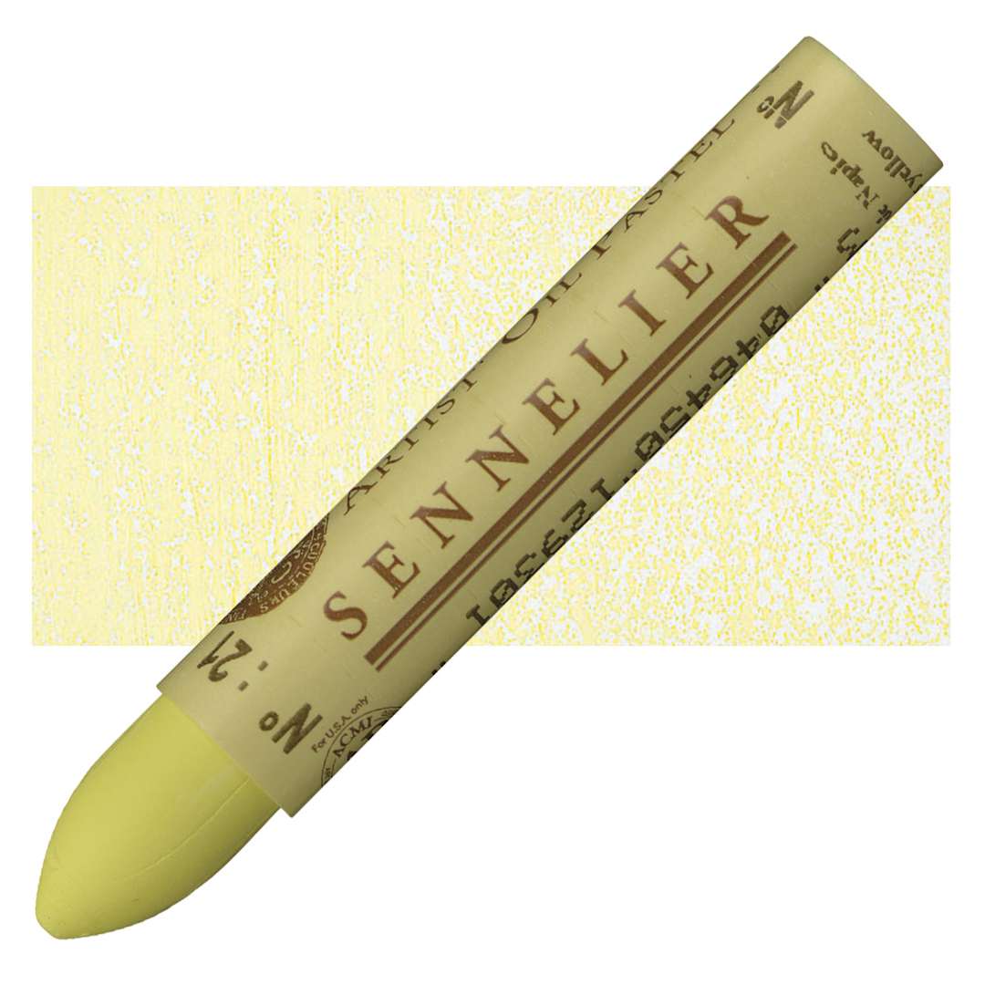 Open in modal - Sennelier Oil Pastel - Naples Yellow oil pastel and swatch