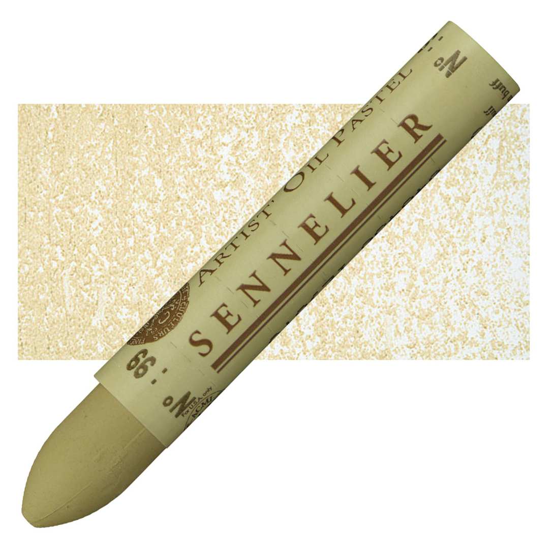 Open in modal - Sennelier Oil Pastel - Titanium Buff oil pastel and swatch